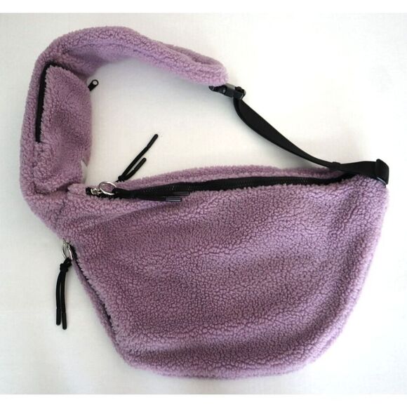FP Movement x Free People Women's O/S Purple Overachiever Sherpa Sling Bag - Picture 1 of 10
